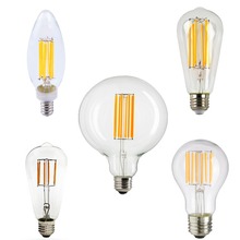 Dimmable,C35 A19 ST58 ST64 G95 T45,Edison LED Vintage Filament Bulb,Retro lamp,E26 E27 Base,110V-130V 220V-240V AC