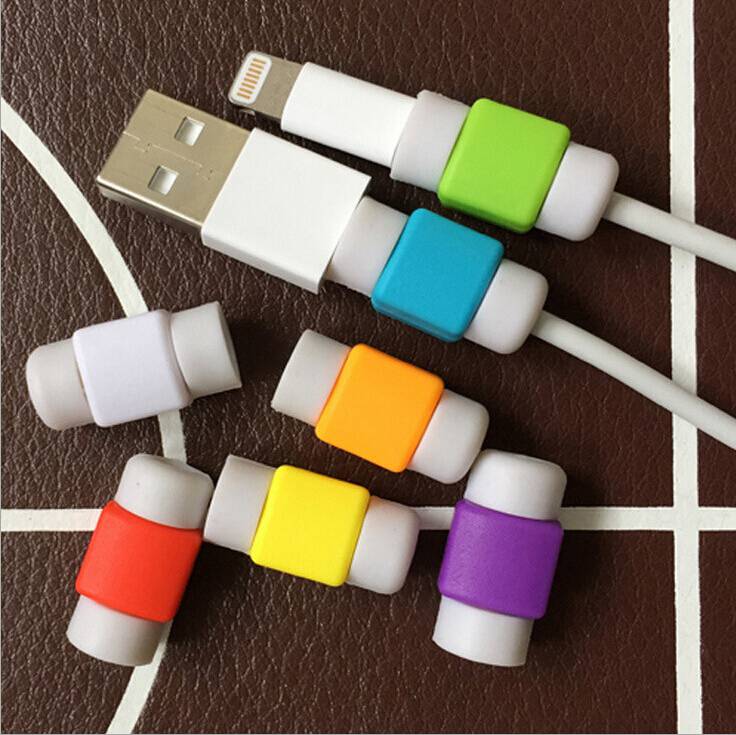 Гаджет  100pcs/lot* Unique Design Colorful cabo digital Cord Saver Cover For iPhone Charging Cable Protector Saver  None Бытовая электроника