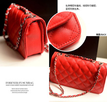 Lattice Women Bag PU Leather Bag Mini Chain Women Messenger Bags 100PCS lot