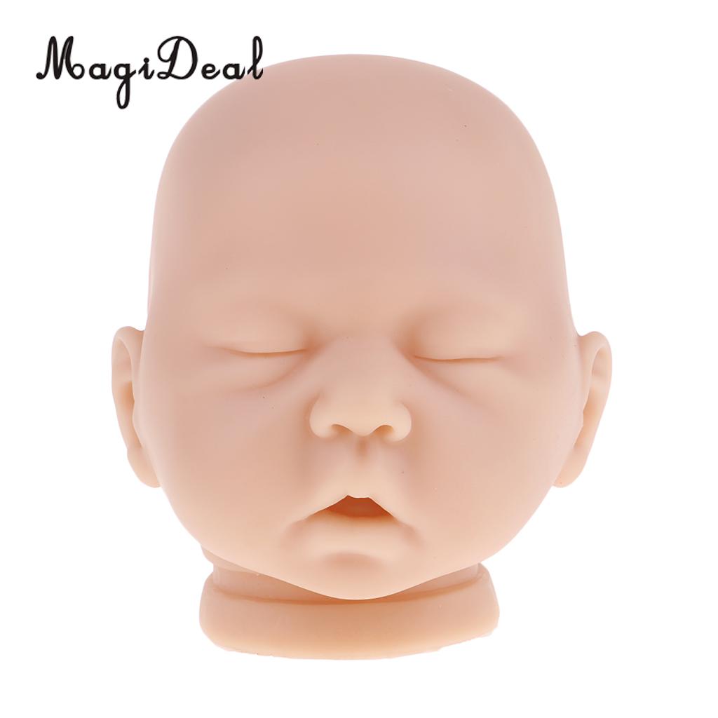20inch Reborn Head Sculpt Newborn Sleeping Baby Doll Head Mold Unpainted #A