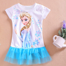 Girl Dress Kids elza Dresses For Baby Girls Clothes Summer Lace Elsa Dresses Children Clothing Anna Costume