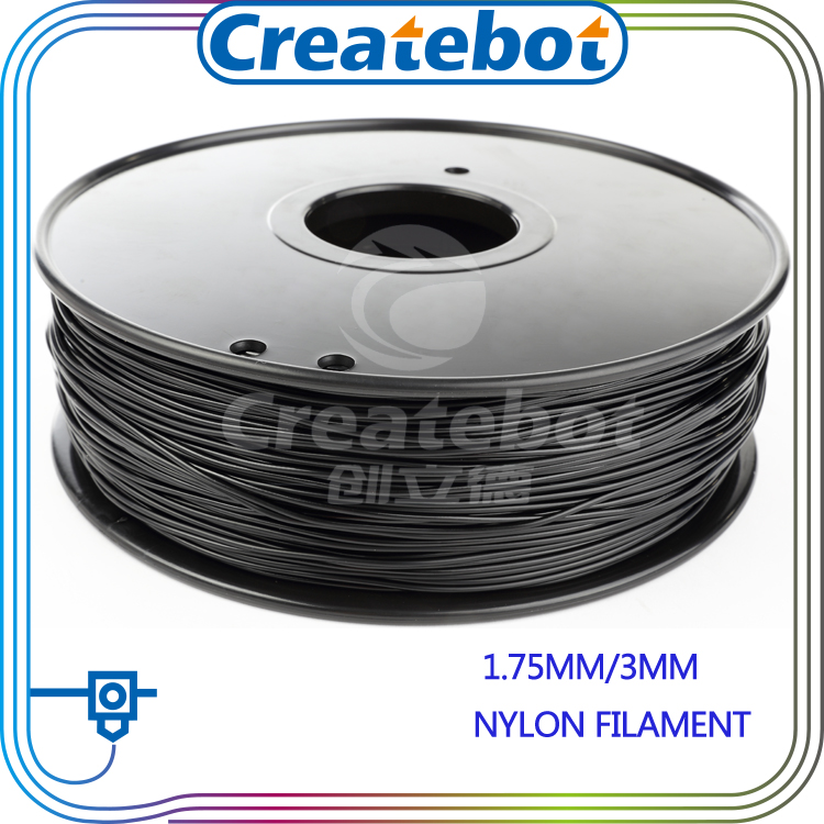 Fdm 3d printer 1 75mm 3mm 3d filament nylon black color PA nylon filament 1 kg