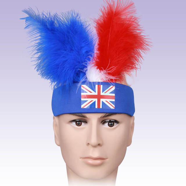 2015 <b>British Blue</b> White and Red Tri-color Feather Hair Wig Football Match ... - 2015-British-Blue-White-and-Red-Tri-color-Feather-Hair-Wig-Football-Match-Sporting-Goods-UK.jpg_640x640
