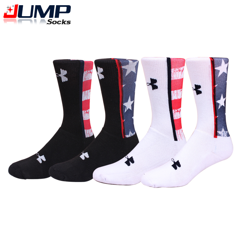 Men Women USA Flag Brand elite basketball socks America Flag Knee Socks Male Cotton Skateboard Thicken Sport long Sock