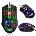 Ajazz 2400DPI 7 Colors LED Backlit Optical PC Gaming Mouse Gamer Ergonomic Usb Wired Mouse Mice