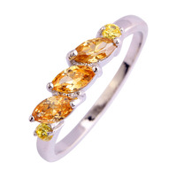 Jewelry NEW Elegant Champagne Morganite 925 Silver Fashion Ring Size 8 9 For women Free Shipping Wholesale