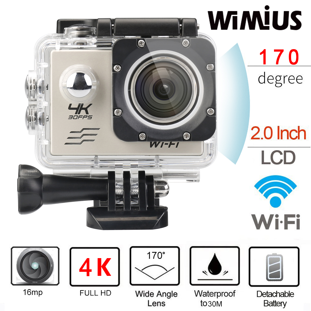 Wimius 4  30fps  HD Mini Wi-Fi  Action Sports 2.0 -170D 1080 P 60FPS Go  Cam Extreme  30   Pro