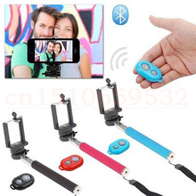 3 in 1 Bluetooth Remote Shutter Selfie Stick Extendable Handheld Monopod with holder clip For Cell Phone i9300 i9500 n9006