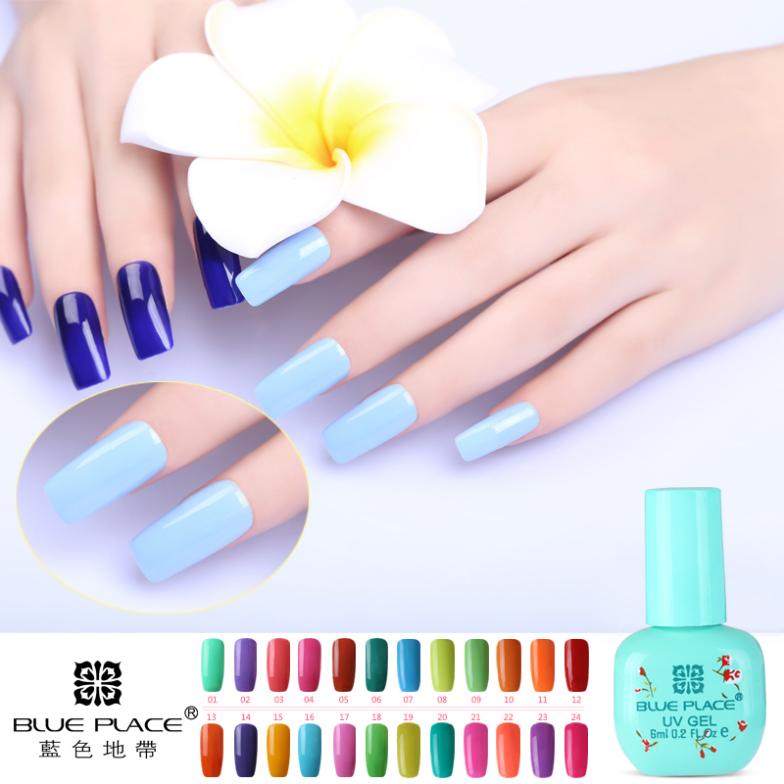 Blue Place uv gel polish nail art soak off 120 colors 6ml cosmetics manufacturer long lasting