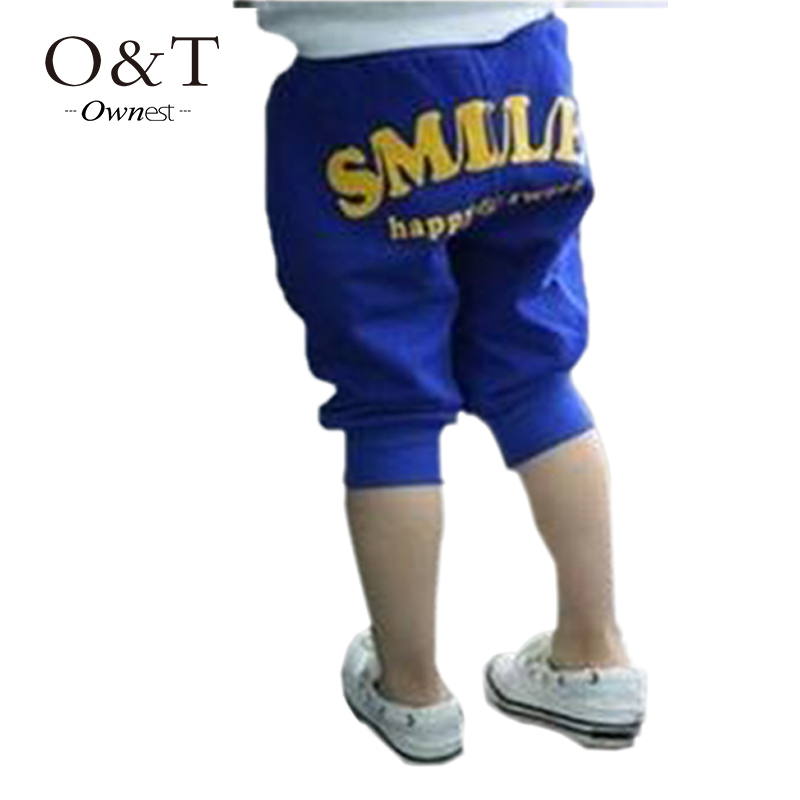 2015 Hot sale Kids Pants Smile Pattern Casual Harem Pants Baby Cotton Trousers