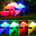 US Plug 4 Colors Wall Socket Lovely Cute Yellow Mushroom Shape LED Night Light Lamp Living