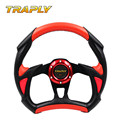 TRAPLY 350MM PVC Steering Wheel MOMO For Racing Cars Rally Red Automobiles Sport Steering Wheel