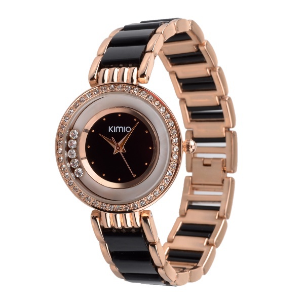 Luxury Women s Watch Women Rhinestone Watches Plastic Strap Lady Quartz Wristwatch With Diamond K485M RGB