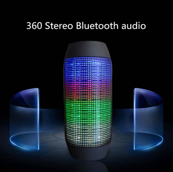 Portable Wireless Bluetooth Speaker 360 LED Lights Speakers Support U-disk and TF card Boombox Speaker for iphone Samsung
