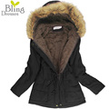 Plus Size 2016 Fashion Autumn Warm Winter Fur Collar Coats Jackets Women s Long Down Parka