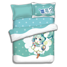 SNOW MIKU 2016 Duvet Cover Bedsheet Flannel Anime Bed Blanket