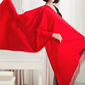 Scarf Luxury Brand Cashmere Cape Plain Winter Warm Scarves and stoles Pashmina Soft Scarves Female Tassel