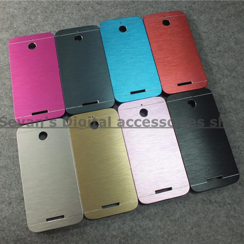 Hot sale luxury metal brushed aluminum alloy back cover skin hard plastic mobile phone case for