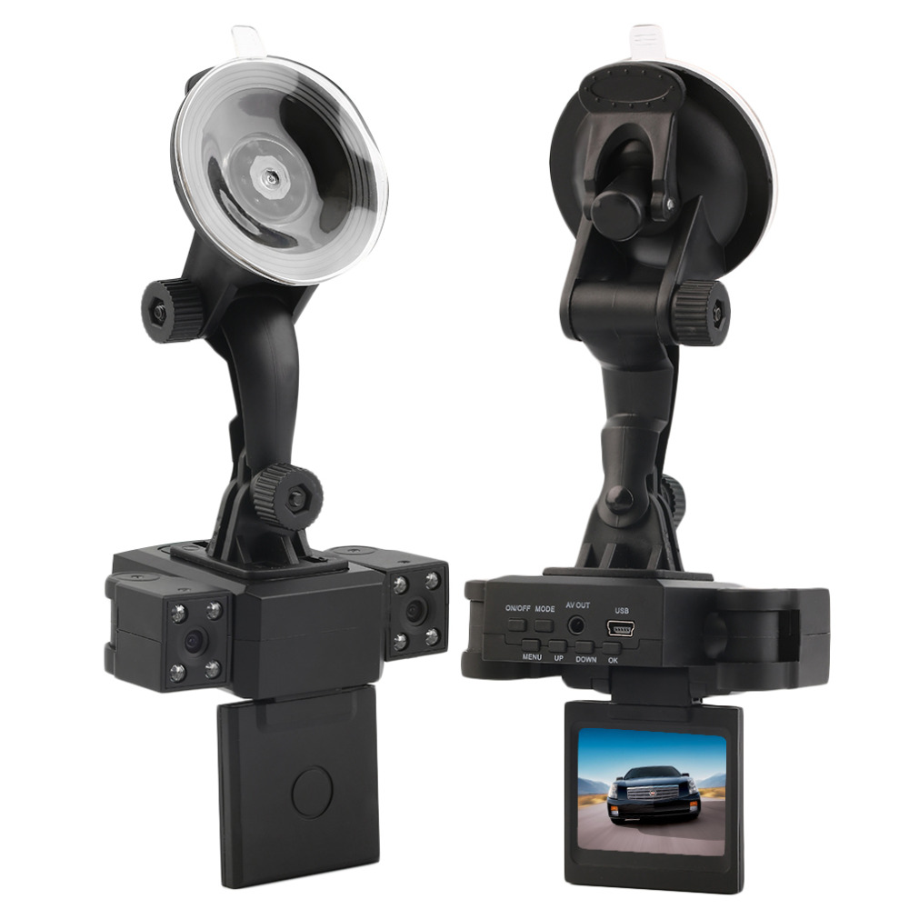 2016 New Lens Camcorder H3000 Car DVR Dual Camera HD 720P Dash Cam Black Box With Rear 2 Cam Vehicle View Dashboard Cameras