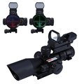 2 5 10 x 40 Tactical Riflescope Holographic Laser Rifle Scope Sight Red Dot Scope Optics