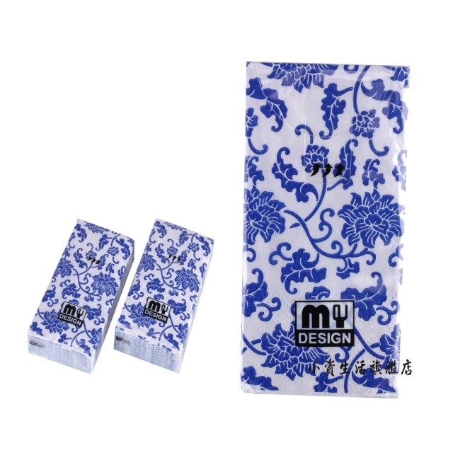 Printed facial tissue