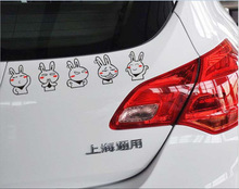 2 Size Car Styling Funny Rabbit Tuski Car Stickers Decals for Tesla Chevrolet Volkswagen Honda Hyundai Kia Lada Ford Focus