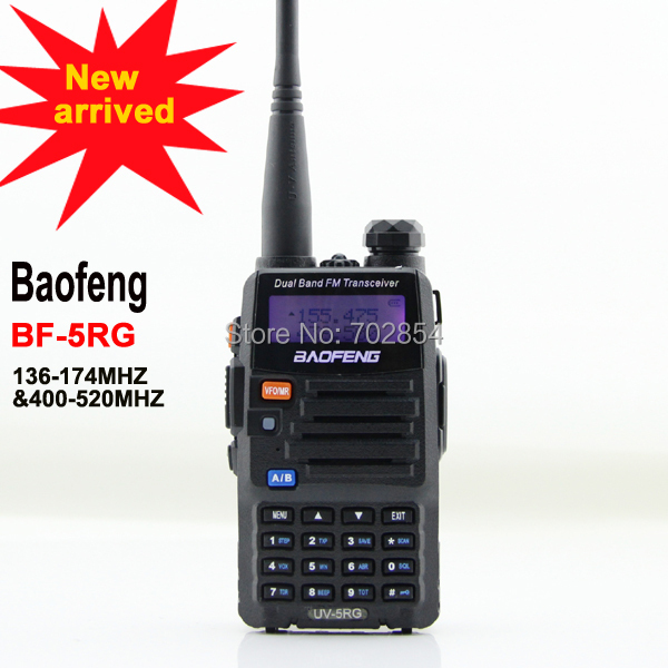 New arrived BAOFENG UV 5RG Dual Band 2 way radio 136 174Mhz 400 520Mhz fm walki