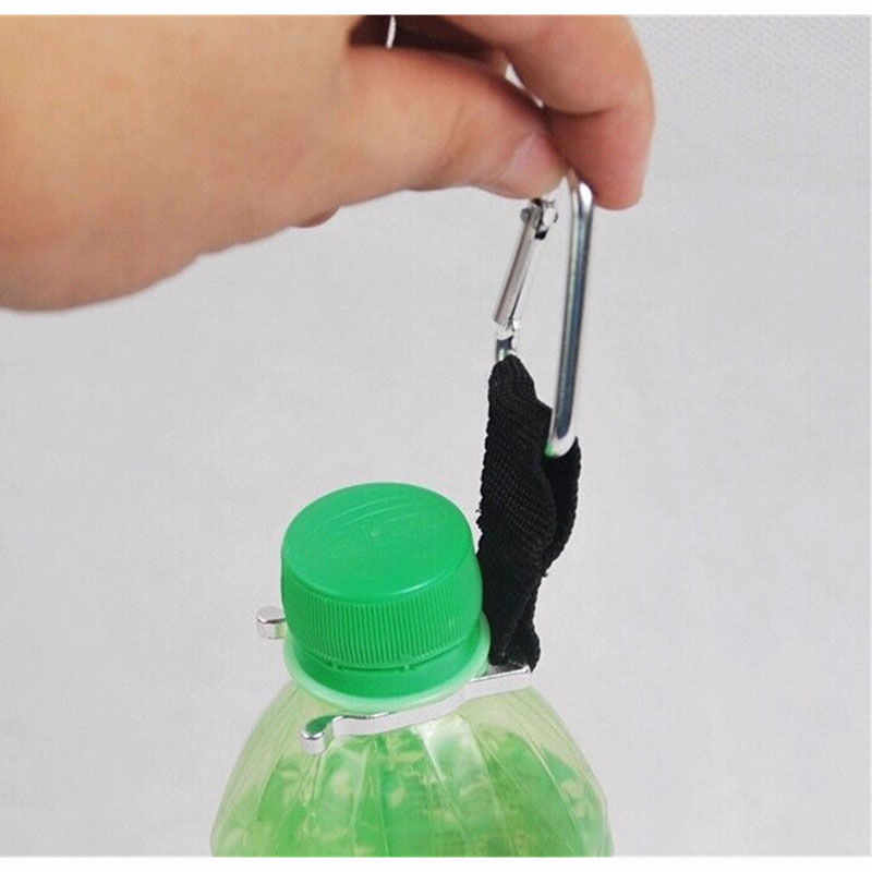 1pc Aluminum Carabiner Clip Water Bottle Holder Camping Hiking Snap