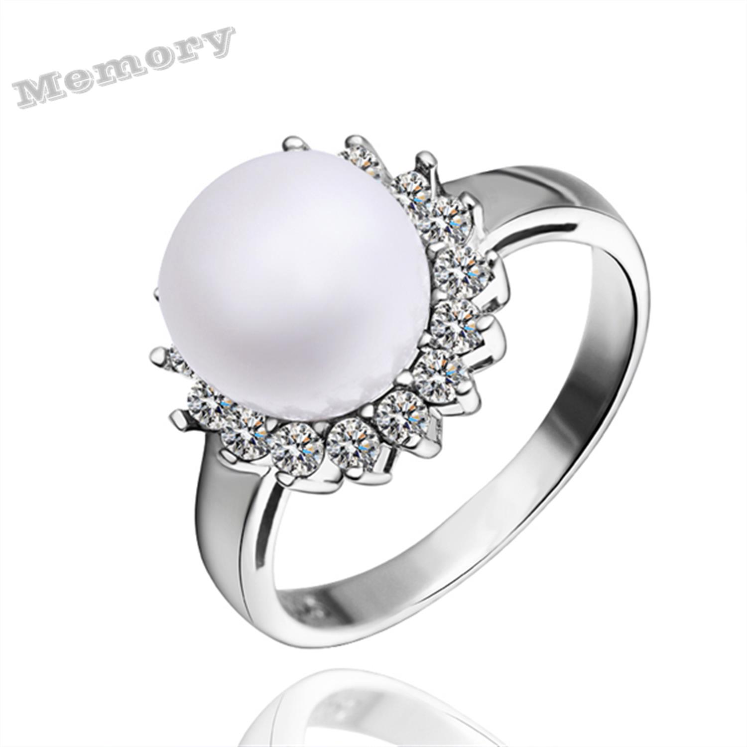 Pearl engagement rings online