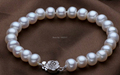 Classic 100 real pearl necklaces 18inch White Natural pearl AAA 9 10mm highlight pearl necklaces gifts