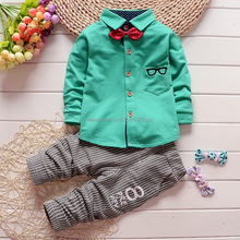 Fashion New Spring&Autumn Baby Boy Clothes Set Vest Tie Blouse+Plaid Pant Suit Kids Boys Clothing Set Children Boy Gentleman