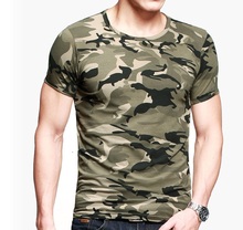 Camouflage t-Shirt Cotton Tops Tees Tshirt Camo Quick Dry Workout Jog Army Shirt New Design High End Apparels Plus Size