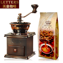 new 2014 King letters blue mountain coffee beans hand grinder 227g green coffee weight coffe