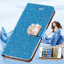 S6/ S6 Edge Glitter Bling Rhinestone Diamond Luxury Flip Case Leather Wallet Stand Cover for Samsung Galaxy S6 G9200 / s6 Edge