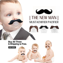 Hot Funny Infant Mustache Beard Silicone Pacifier Baby Orthodontic Nipples Pacifier Clips Teether Baby Care