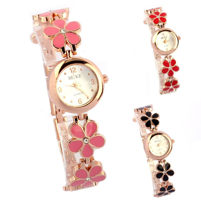 Free Shiping 2016 Dress Watch Women Daisies Flower High Quality Wrist Watches Bracelet Quartz Watches Stylish Watch SUNSHINE