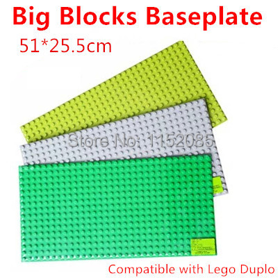 2pcs lot big particles building blocks base plate 51 25 5cm baseplate 100 compatible with 2pcs lot big particles building blocks base plate 51 25 5cm baseplate 100 compatible with