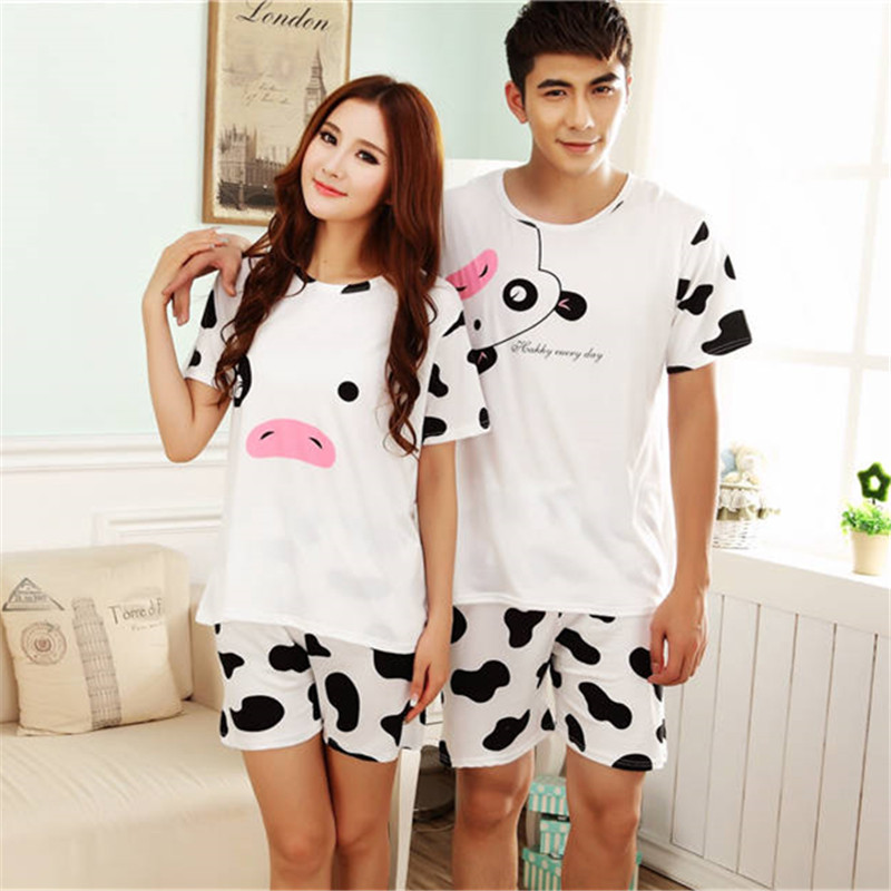 2015 new style couple Pajamas men and women Pajamas sets fashion cartoon pa...