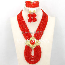 Pretty Purple Nigerian Bead Necklaces Wedding Artificial Beads Jewelry Set African Coral Beads Jewelry Set 2014 New ABJ880