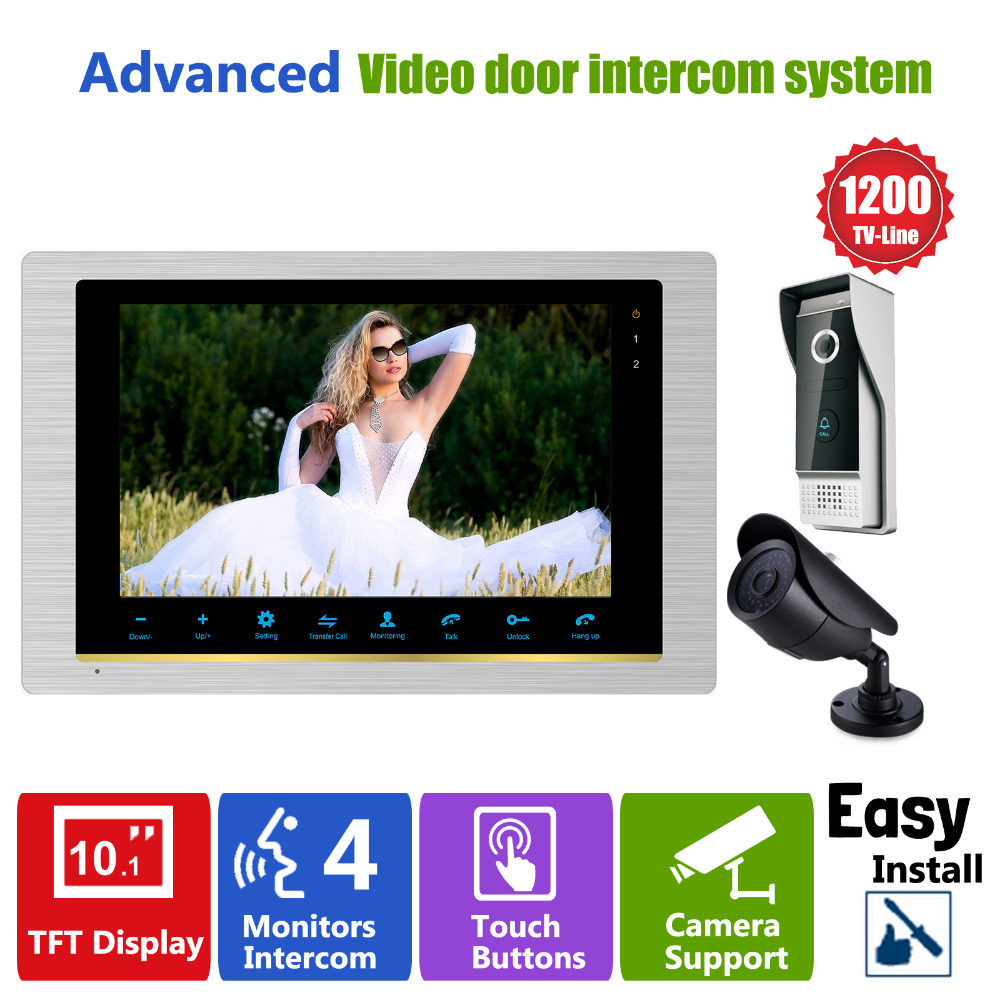 YSECU Video Door Phone Intercom Doorbell Camera system Quality Indoor Monitor 10