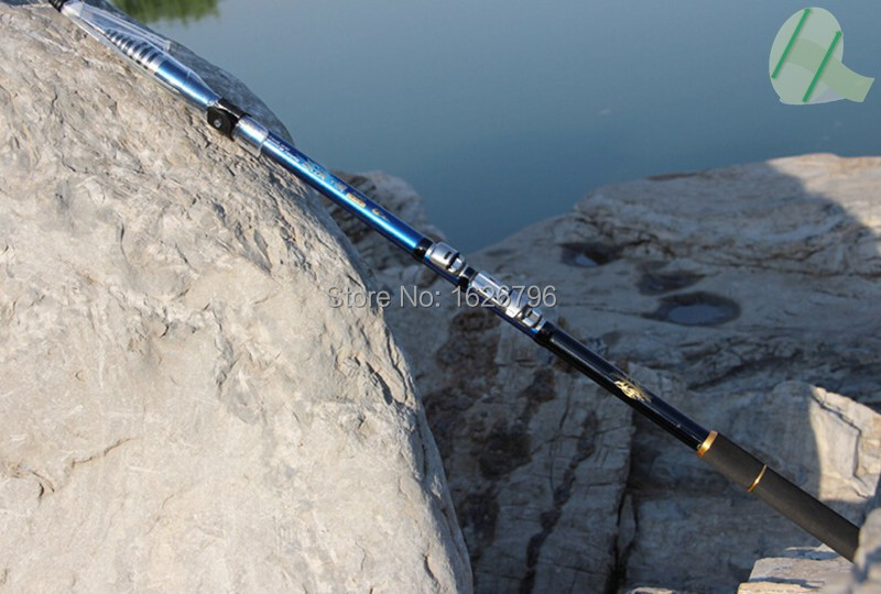 Carbon 3.6M~6.3M Blue Telescopic Fishing Rod Throwing Fishing Rods Sea Rods Fishing Tackle Free Shipping