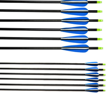 20pcs pack 8 7 mm diameter is 80 cm longSteel Point Fiberglass Hunting Arrows for Compound