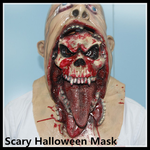 Halloween horror ghost Mask 2016 New Horror ghost Skull Face Mask Silicone Horror Ghost Mask Party Cosplay Masks Free Shipping