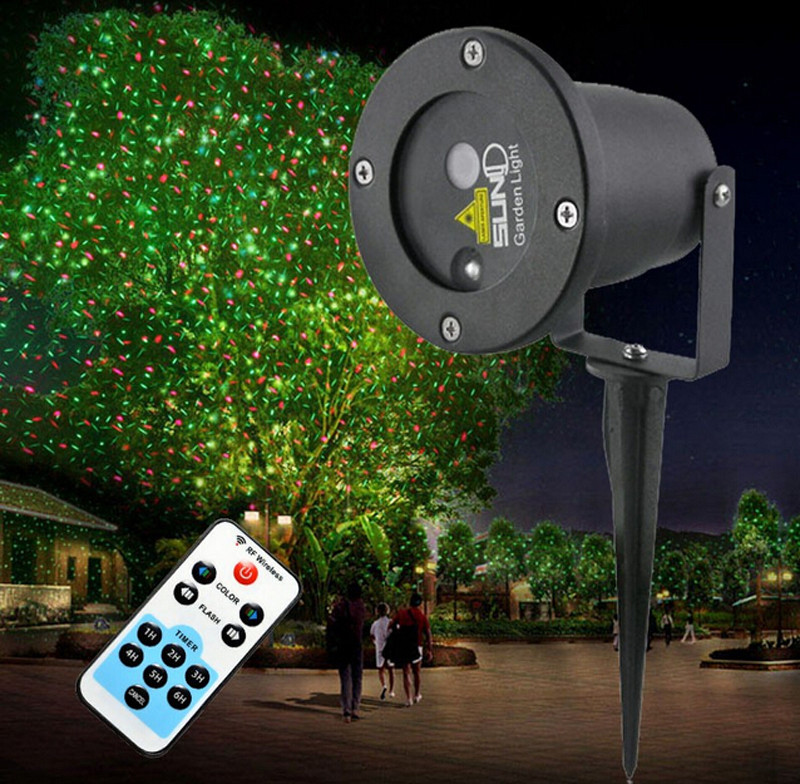 DHL free Remote Control+RG Waterproof Latest Elf Laser Light Outdoor Christmas lights projector Moving Twinkle landscape light