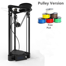 2016 Injection Model Kossel Mini 3D Printer Delta Rostock Pulley 3D Printer DIY kit +1 roll PLA Filament