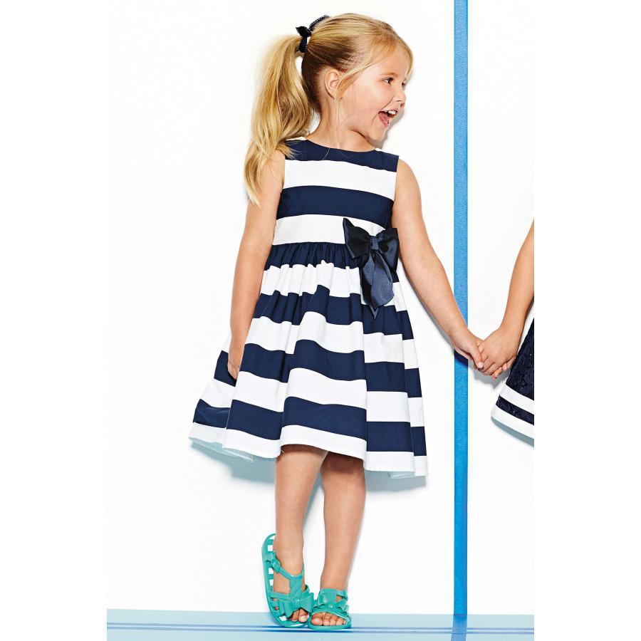 Navy And White Striped Dress