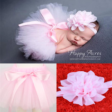 Hot Baby Girl Tulle Tutu Skirt Newborn Photography Props Bowknot Baby Tutu Skirt Birthday Gift For Baby Girl headbands 1set