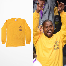 New Yellow T Shirt I Feel Like Kobe Last Game Tee Kanye T-Shirts Long Sleeve Lovers Streetwear BF0495CJ