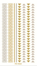 HC-5022 New Arrival Waterproof Tattoo Glitter Body Art Paint Gold Temporary Tattoo Stickers Feather Design Metallic Flash Tattoo