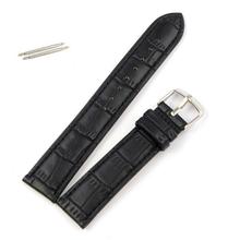 Superior  High Quality Soft Sweatband Genuine Leather Strap Steel Buckle Wrist Watch Band Au14